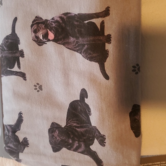 Comfies Black Labrador Dog Print Unisex Pajama Sz. L Pants - Black and Gray NWT - Picture 9 of 9
